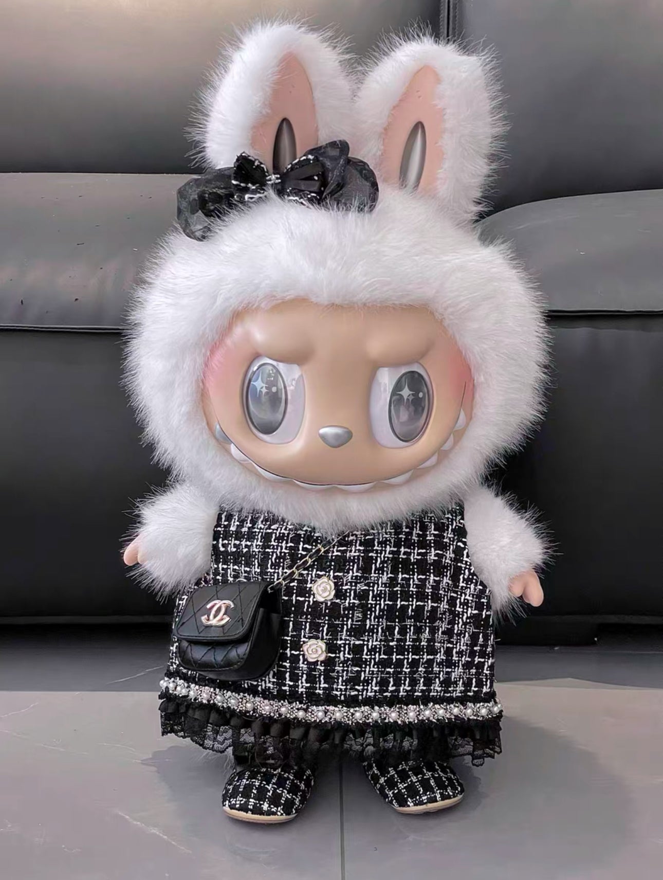 Labubu Zimomo Chanel Family Outfits(Handmade Design)